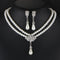 Bridal Pearl Crystal Diamond Choker Necklace Set