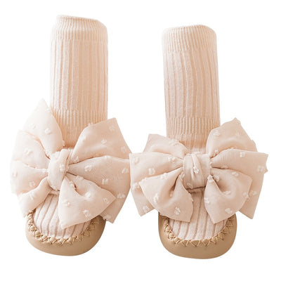 Zapatos y Calcetines para Bebé con Suela de Cuero Antideslizante y Detalles de Moño - Image 10