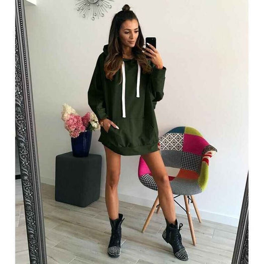 Sudadera con Capucha Suelta y Manga Larga - Colección Otoño Invierno - Image 9