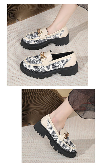 Mocasines Plataforma Plus Size con Cadena Dorada - Estilo Nacional Elegante - Image 17