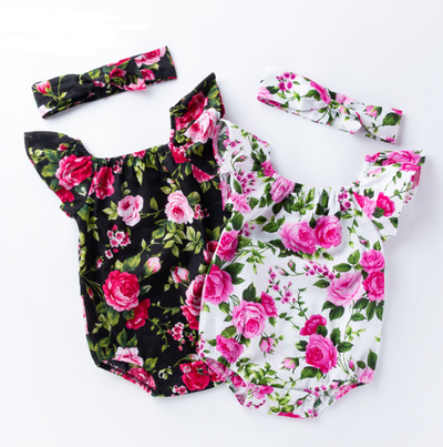 Mameluco de Algodón para Bebé con Estampado y Mangas Aleteo - Image 2