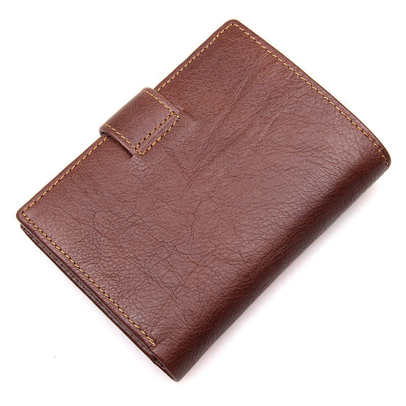 Billetera de Cuero para Hombre con Protección RFID y Múltiples Compartimentos