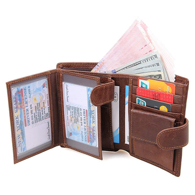 Billetera de Cuero para Hombre con Protección RFID y Múltiples Compartimentos - Image 4