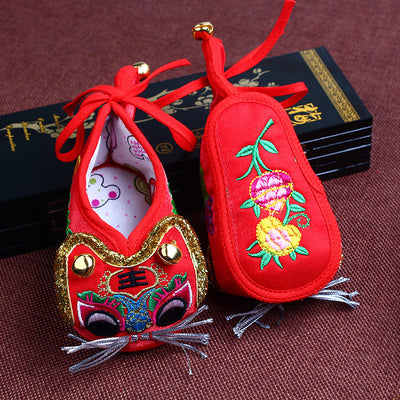 Zapatos Bordados Cabeza de Tigre - Traje Tang Tradicional para Bebé - Image 9
