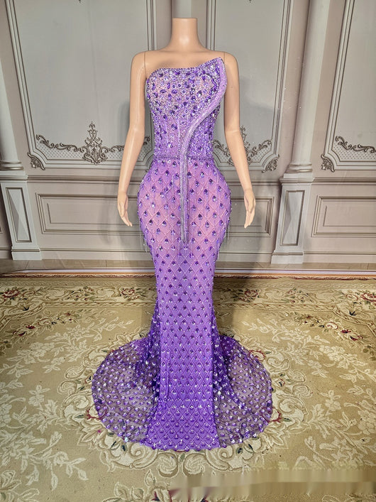Vestido Asimétrico Diamante con Diseño Vanguardista - Image 8