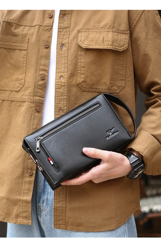 Billetera Masculina de Diseño Clutch con Cierre de Combinación - Image 14