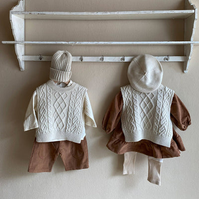 Chaleco Tejido Oversized con Patrón de Lino - Diseño Holgado y Versátil - Image 15