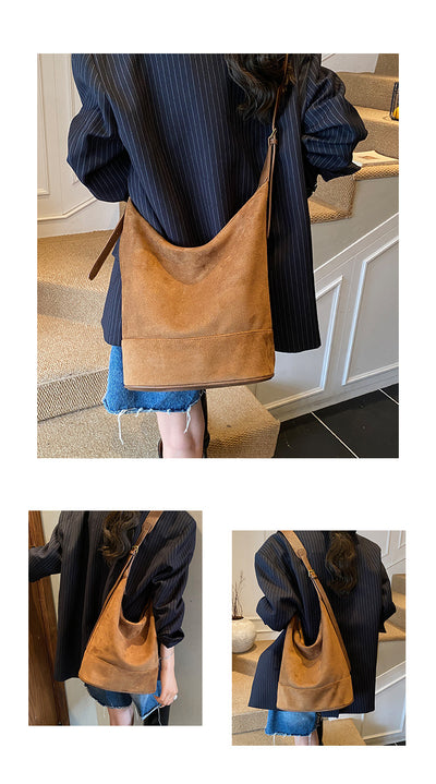 Bolsas Bucket de Ante Vintage para Mujer - Image 21