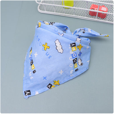 Pañuelo Triangular de Algodón con Encaje y Estampado Infantil - Image 30