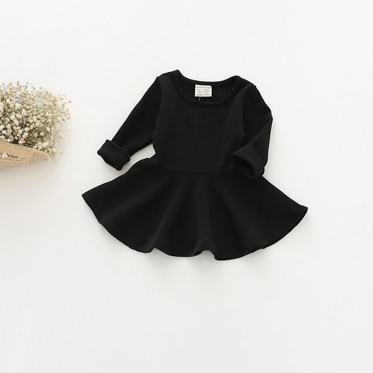 Vestido Infantil Primavera Otoño - Algodón Puro con Volantes, Manga Larga - Image 4