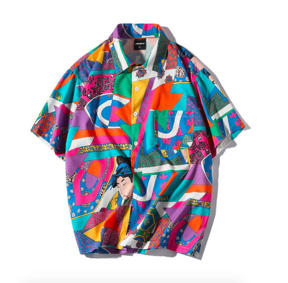 Camisa Holgada Hip Hop para Hombre