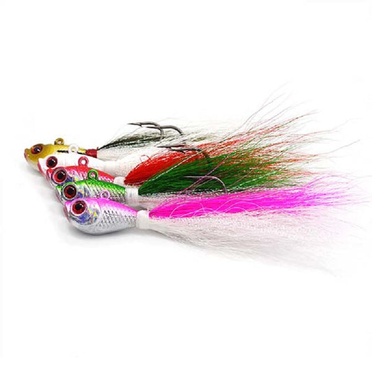 Señuelo Luminoso para Pesca en Mar con Cabello de Venado Multicolor