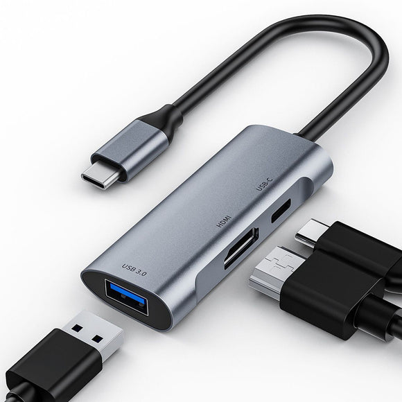 Docking Station USB-C 3-en-1 con HDMI, Carga Rápida PD y Puerto USB 3.0