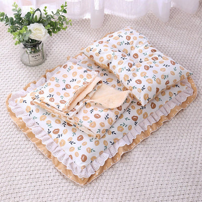 Cama Acolchada Tres Piezas para Gatos y Perros - Colchoneta de Algodón Premium - Image 9