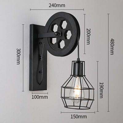 Lámpara de Pared Industrial en Hierro Forjado Estilo Loft - Image 16