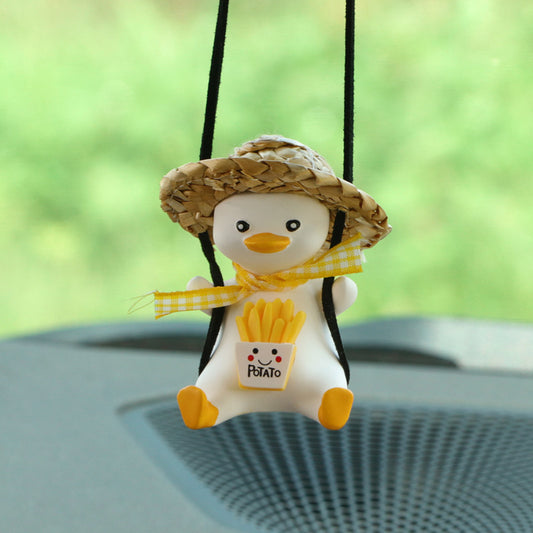 Adorno Colgante Auto Pato Anime Espejo Retrovisor - Accesorios Decorativos para Auto