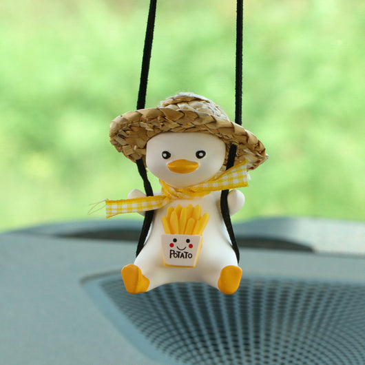 Adorno Colgante Auto Pato Anime Espejo Retrovisor - Accesorios Decorativos para Auto