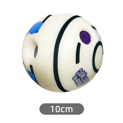 Yellow and green textured dog toy ball with food leakage holes, measuring 10cm in diameter. - Image 13