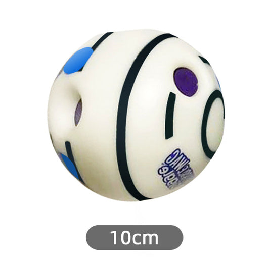Yellow and green textured dog toy ball with food leakage holes, measuring 10cm in diameter. - Image 13