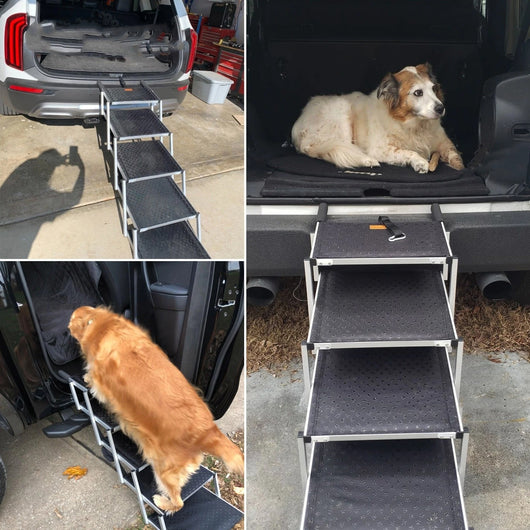 Escalera Portátil Plegable de Aluminio para Perros - 6 Peldaños - Image 8
