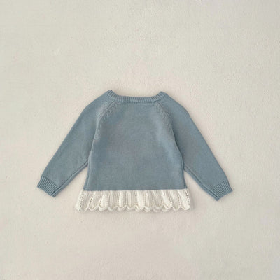 Conjunto de Crochet para Bebé Niña - Blusa Manga Larga y Pantalón Acampanado de Algodón - Image 10