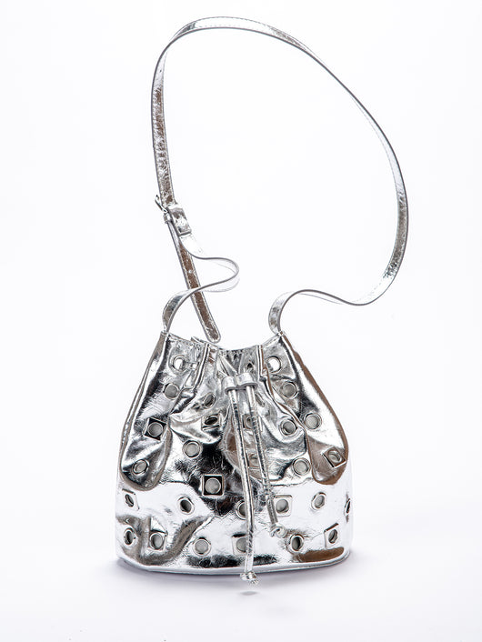 Bolso Bandolera Bucket con Remaches en Ante - Image 10