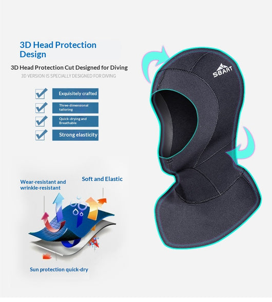 Gorro de Buceo Aislante Reforzado para Natación - Image 15