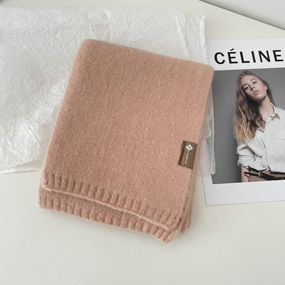 Bufanda Cálida de Moda Básica para Mujer - Colores Sólidos - Image 12