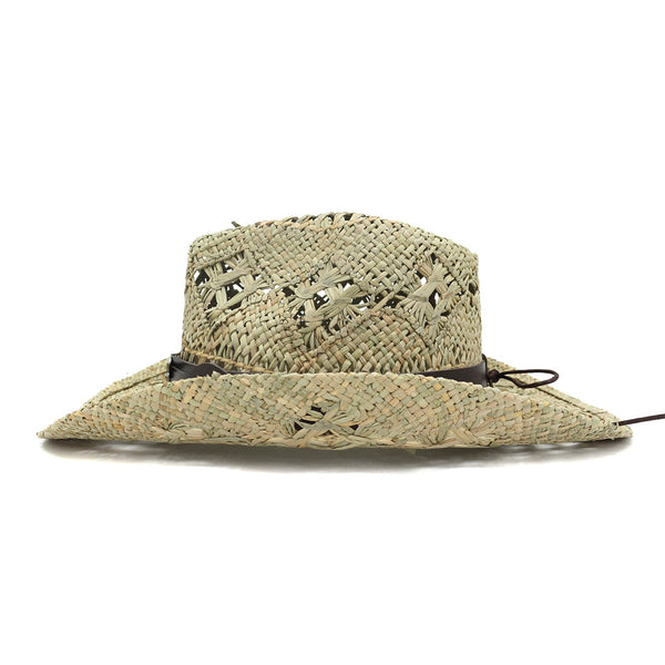 Sombrero Vaquero Tejido a Mano para Mujer - Estilo Western Auténtico