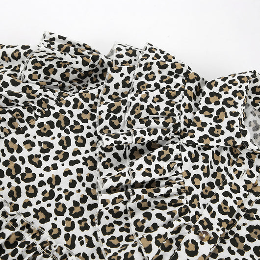 Blusa Leopardo con Volantes Manga Larga para Mujer - Image 21