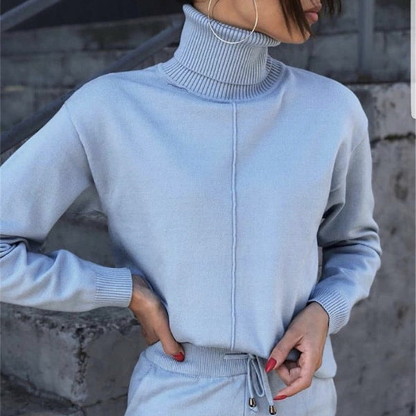 Conjunto Deportivo de Lana Merino - Suéter y Pantalón Tejido