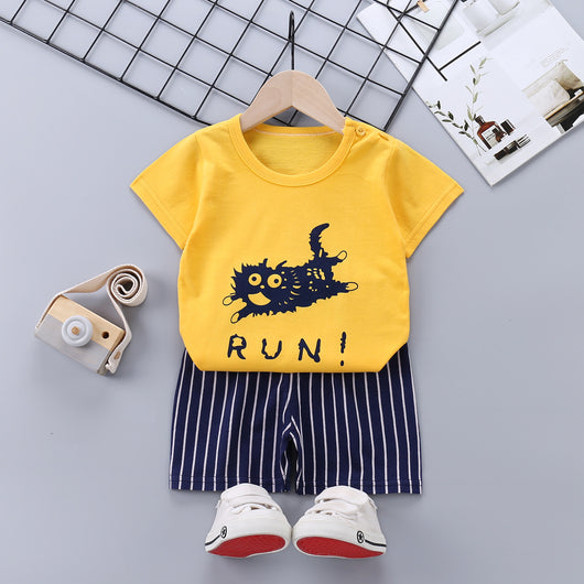 Conjunto Infantil de Algodón Puro: Playera y Shorts Estilo Coreano - Image 31
