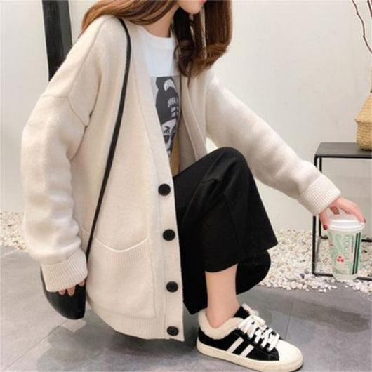 Cardigan Suelto Cómodo Estilo Coreano para Mujer - Image 14