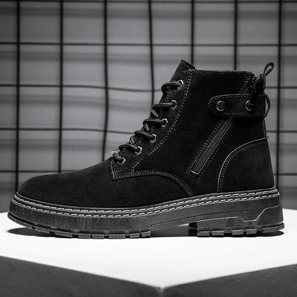 Botas Martin Casuales con Cierre Lateral y Punta Redonda