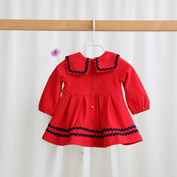 Vestido Infantil Primavera 2021 - Falda Princesa Niña Color Liso Estilo Coreano
