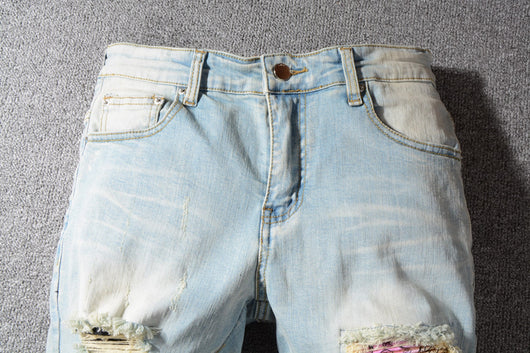 Pantalones Rotos con Parches de Colores - Image 2