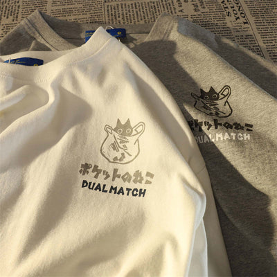 Playera a Juego para Pareja - Diseño Casual Americano Oversize - Image 3