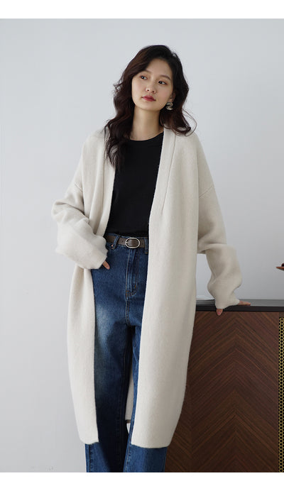 Cardigan Largo Tejido Suelto para Mujer - Abrigo Acogedor - Image 8
