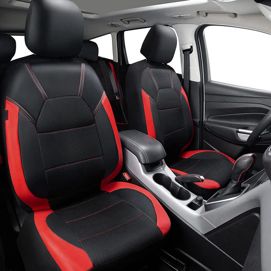 Funda de Asiento de Auto con Costura Sándwich en Cuero PU Premium