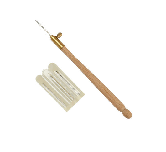Juego de Ganchos de Crochet con Bordado y 3 Agujas