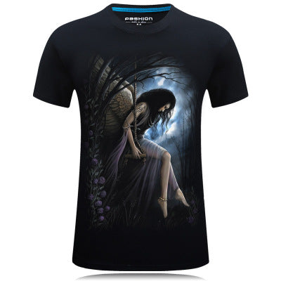 Camiseta Hombre Estampado 3D Talla Grande Suelta Verano