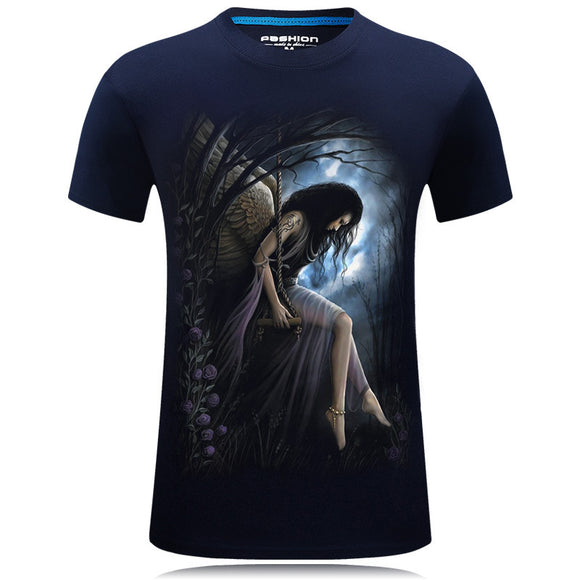 Camiseta Hombre Estampado 3D Talla Grande Suelta Verano