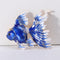 Alloy oil drop three-dimensional goldfish brooch Blue