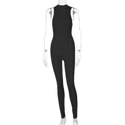 Mono Deportivo Slim Sin Mangas Color Puro - Image 6