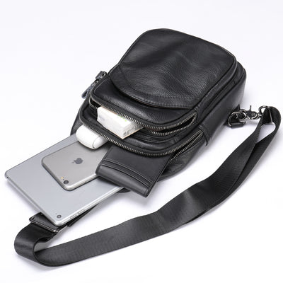 Bolso Bandolera de Cuero para Hombre - Diseño Deportivo y Casual - Image 3