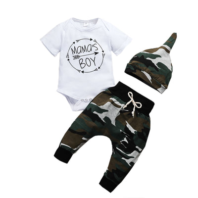 Pantalones Camuflaje con Letras Blancas