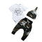 Pantalones Camuflaje con Letras Blancas
