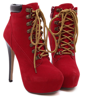 Botas Martin de Tacón Stiletto con Tiras Cruzadas - Image 9