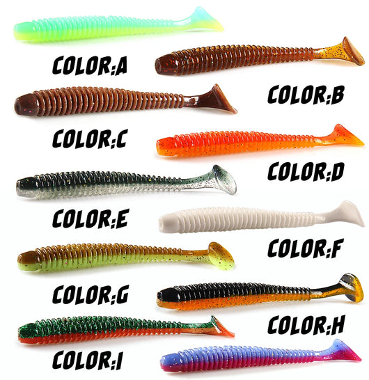 Señuelo de Pesca Luya Soft Fish con Cola T Bicolor y Sal - Image 27
