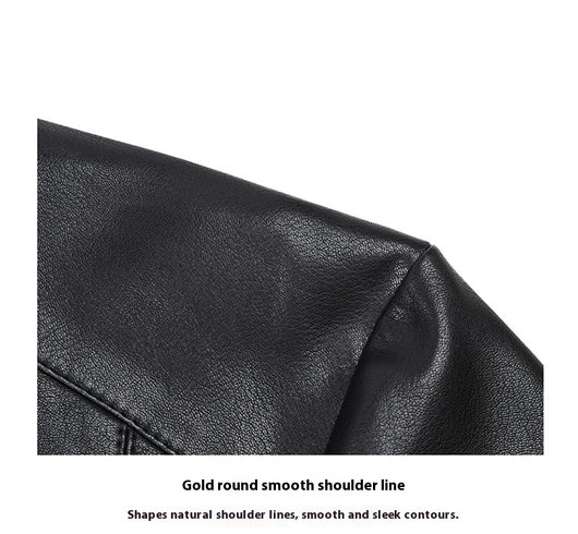Chaqueta de Cuero Casual Acolchada para Hombre con Forro Polar - Image 13